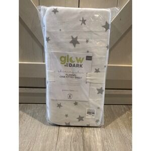 Pottery barn kids glow in the dark flannel fitted crib sheet new